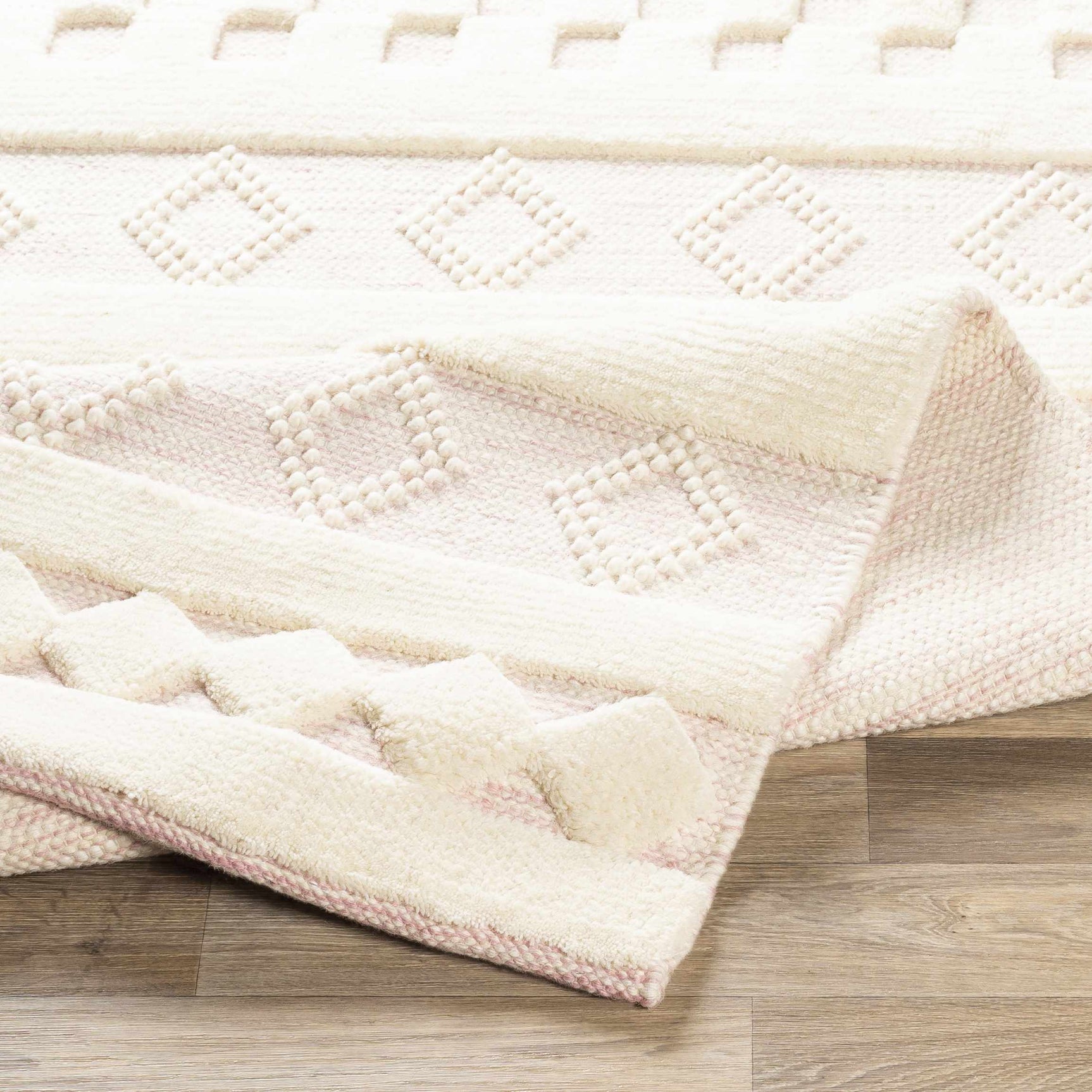 Knapp Pink Wool Rug - Clearance - Ornate Home