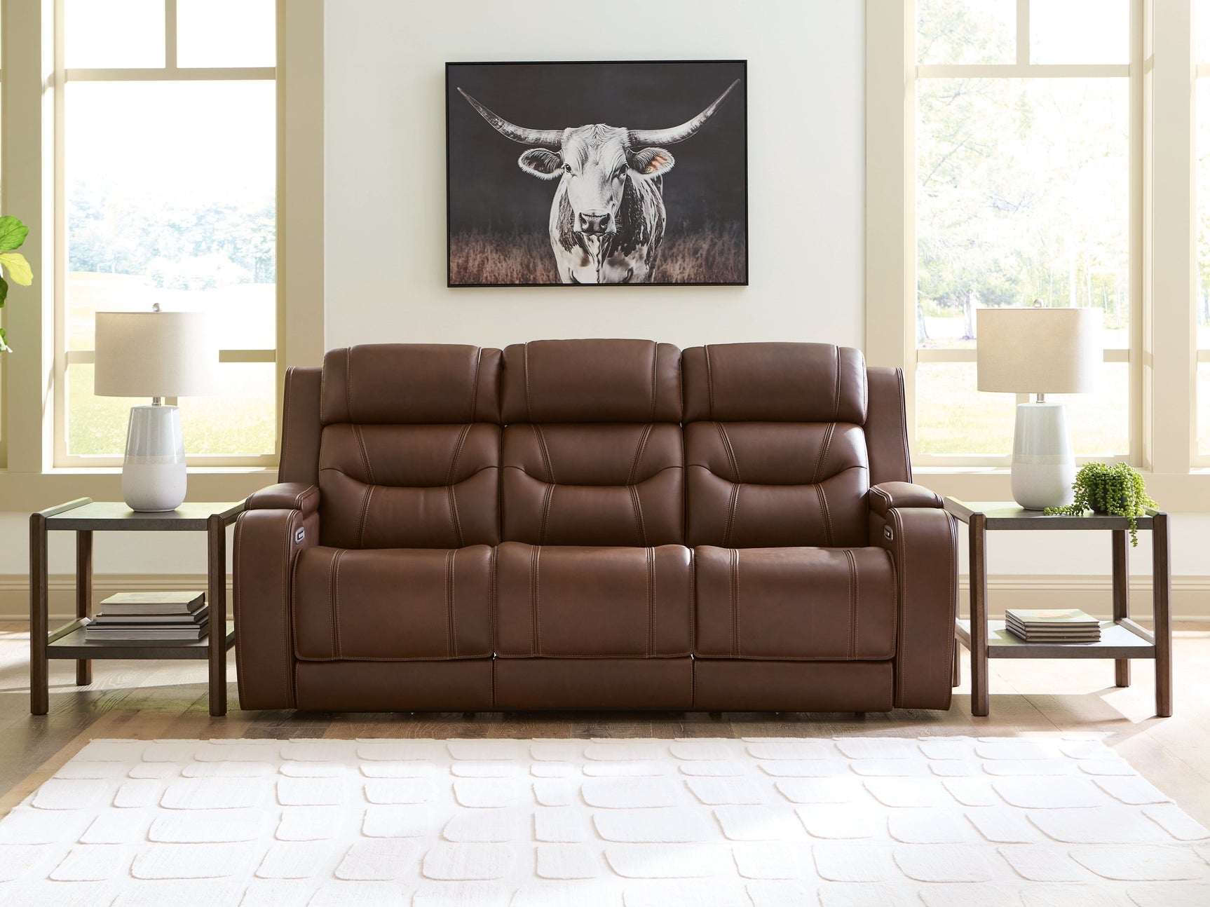 Knightington Brown PWR REC Sofa w/Audio Seating (Online Special Price) - Ornate Home