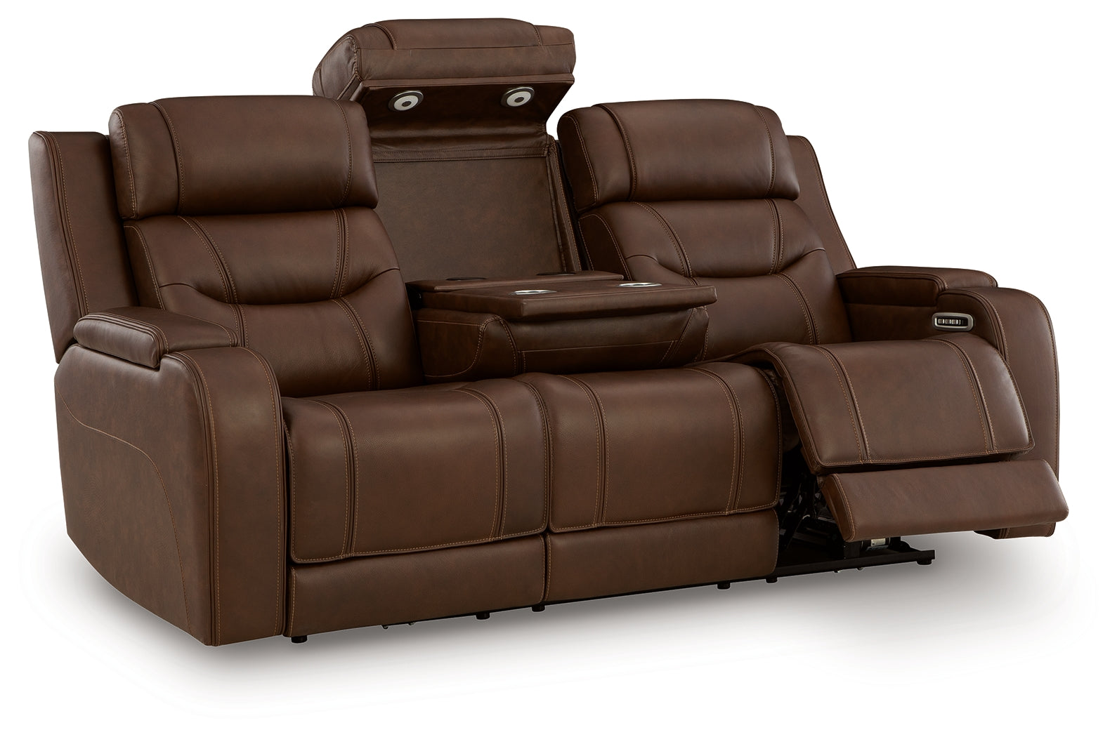 Knightington Brown PWR REC Sofa w/Audio Seating (Online Special Price) - Ornate Home