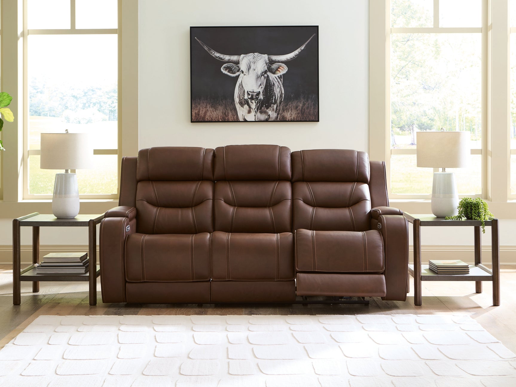 Knightington Brown PWR REC Sofa w/Audio Seating (Online Special Price) - Ornate Home