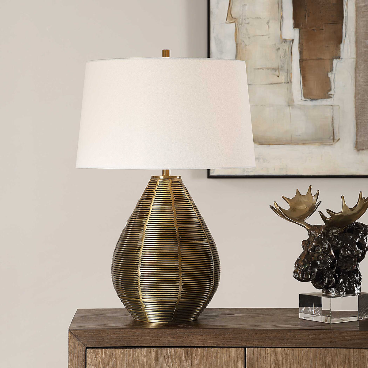 Knowles Brass Table Lamp - Ornate Home