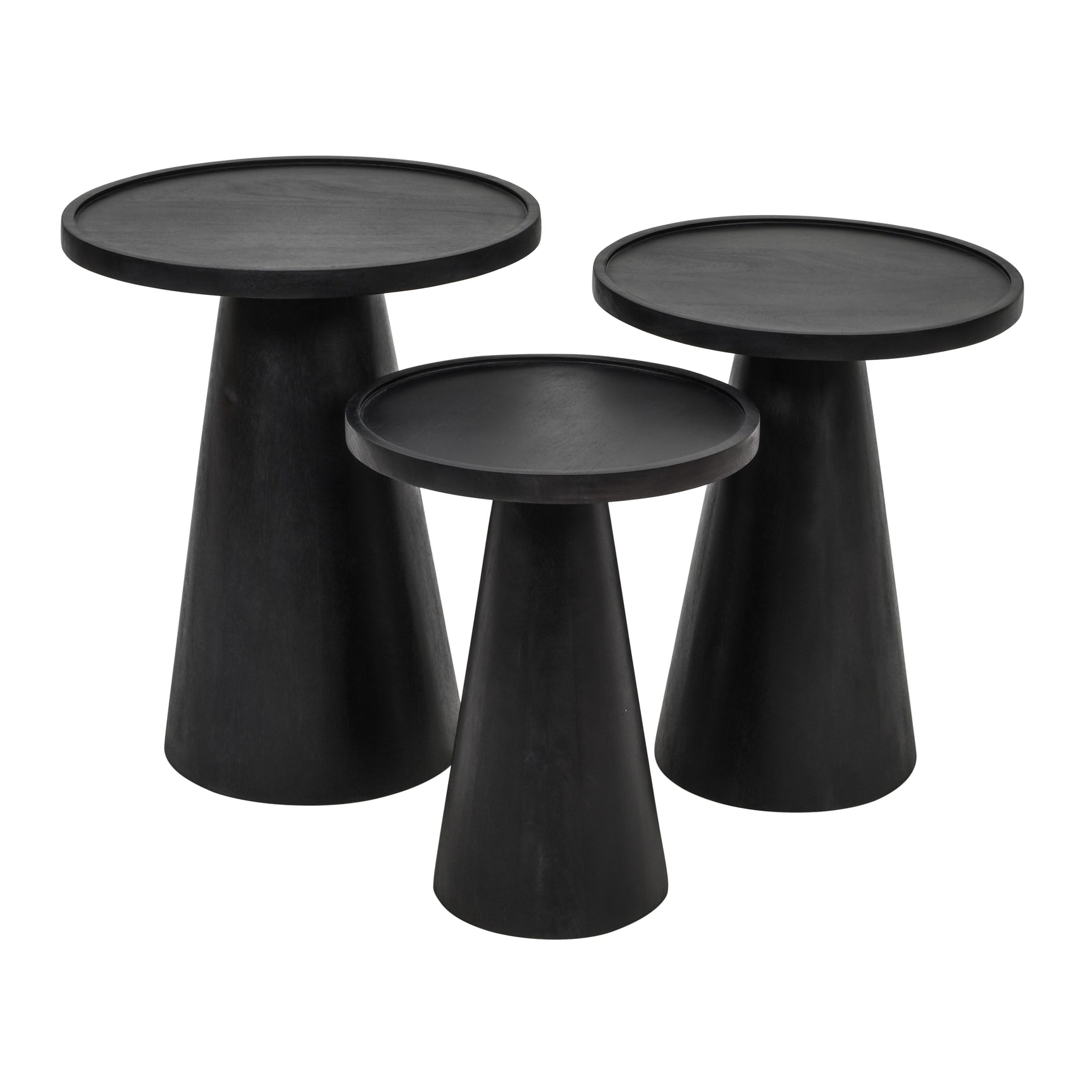 Knox Black Nesting Tables (Set of 3) - Ornate Home