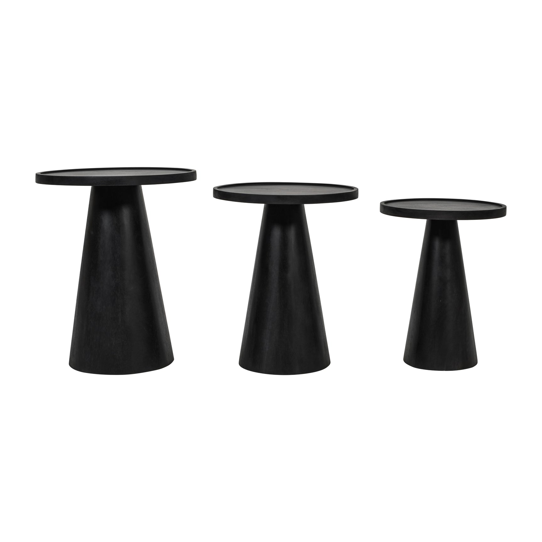 Knox Black Nesting Tables (Set of 3) - Ornate Home