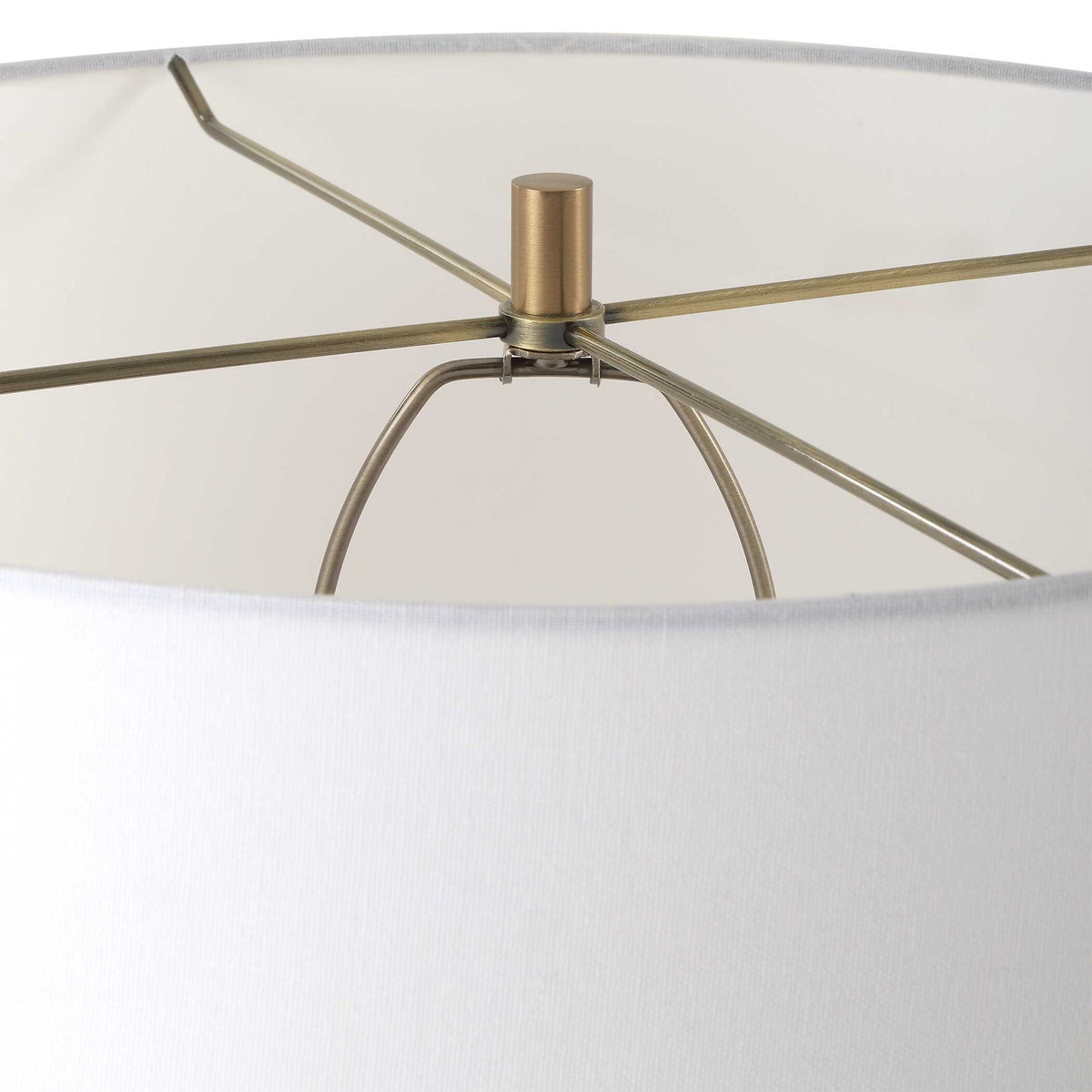 Knox Brass Travertine Floor Lamp - Ornate Home