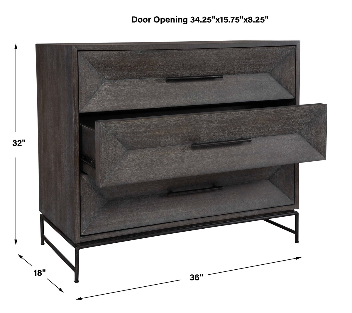 Knox Dark Walnut Accent Chest - Ornate Home