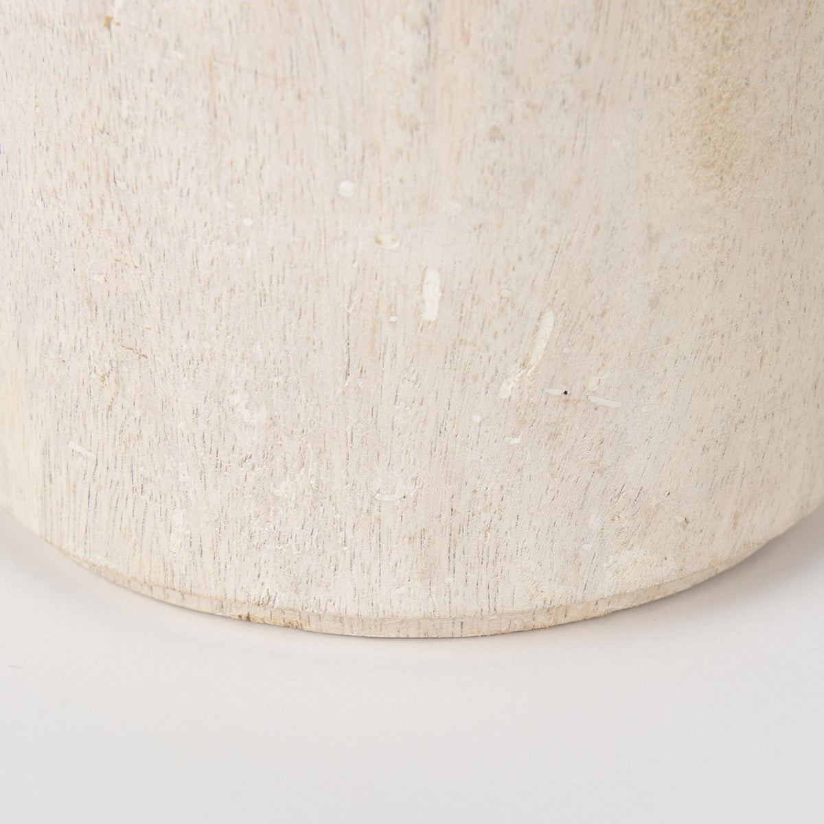 Knox Short White-Wash Wood Decorative Object - Ornate Home