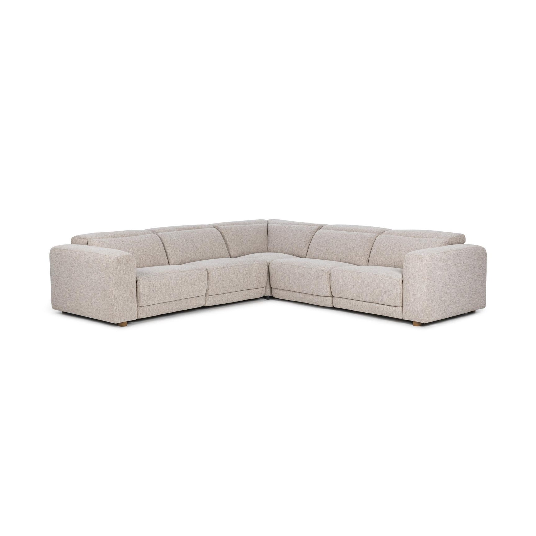 Knoxville Gray 5pc Power Recliner Sectional - Ornate Home