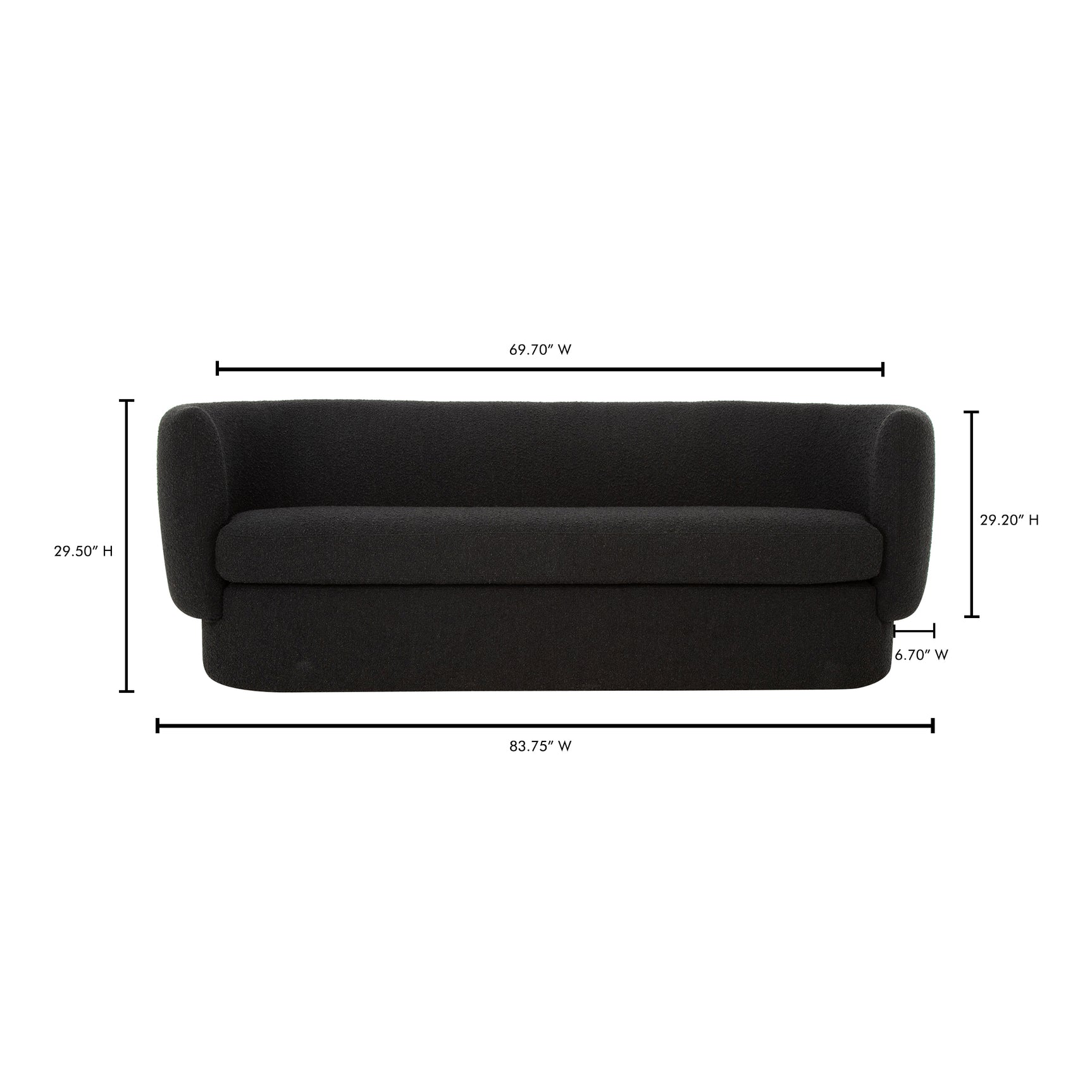 Koba Maya Black Sofa - Ornate Home