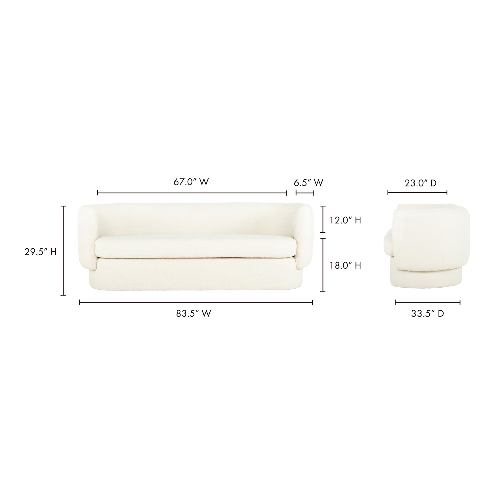 Koba Maya White Sofa - Ornate Home