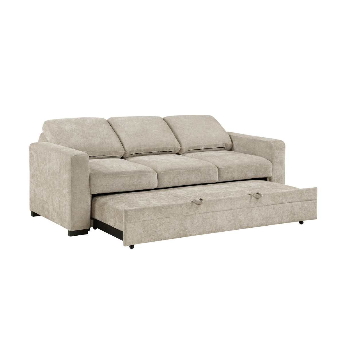 Koben Silver Convertible Sofa With Pull-out Bed - Ornate Home