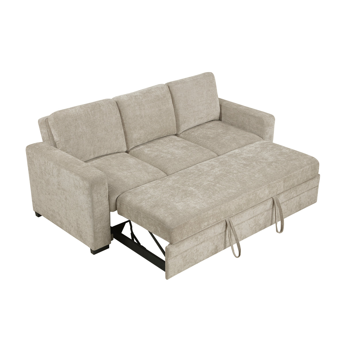 Koben Silver Convertible Sofa With Pull-out Bed - Ornate Home