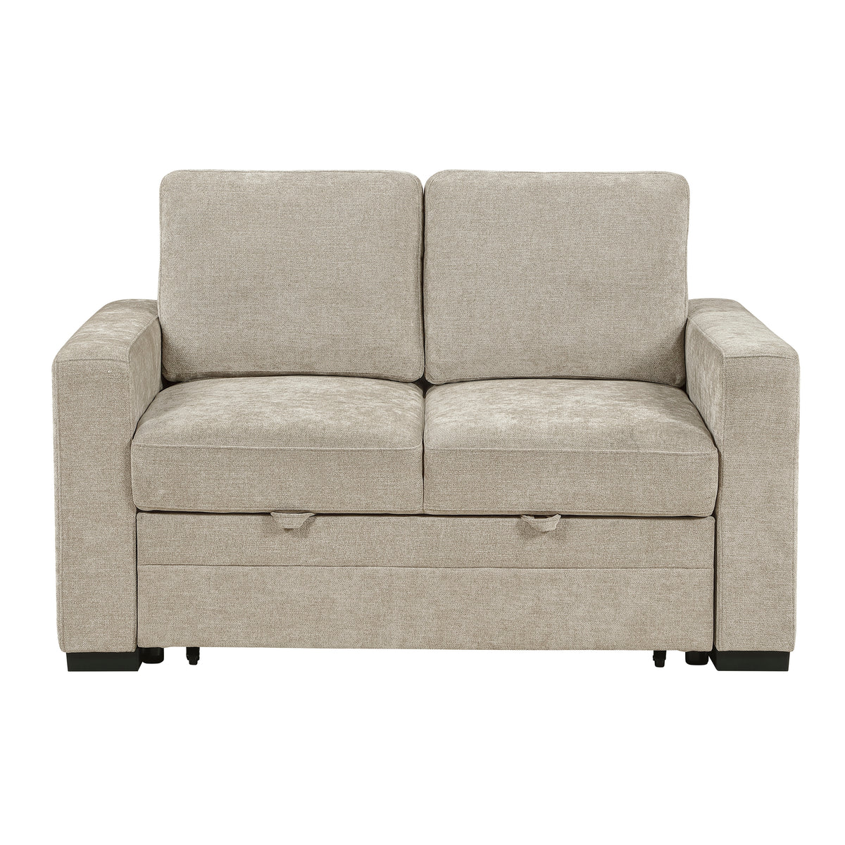 Koben Tan Convertible Loveseat With Pull-out Bed - Ornate Home