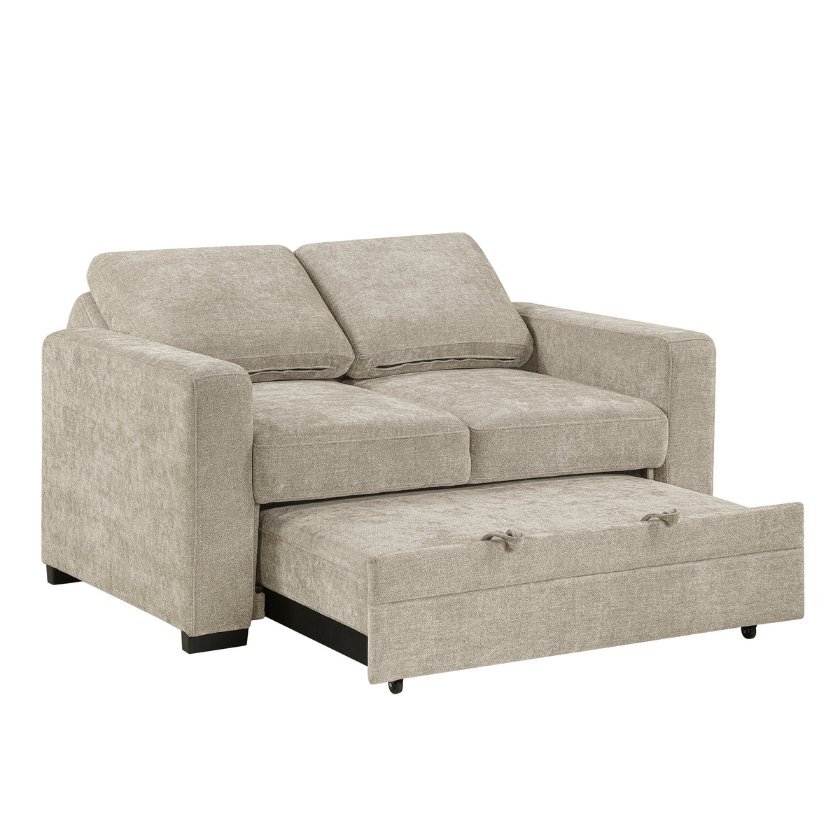 Koben Tan Convertible Loveseat With Pull-out Bed - Ornate Home