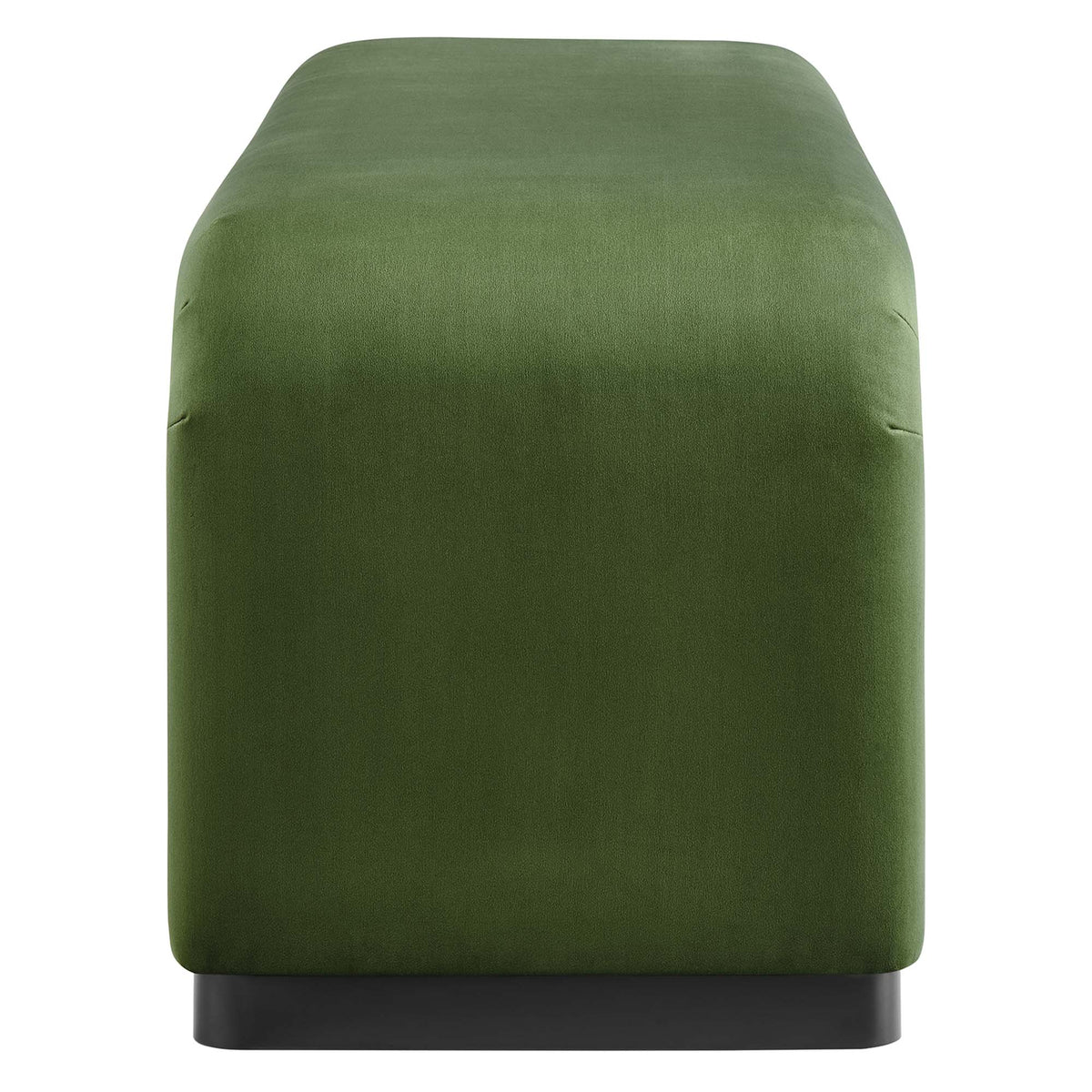 Koda Black/Moss Green Performance Velvet Waterfall Long Bench - Ornate Home