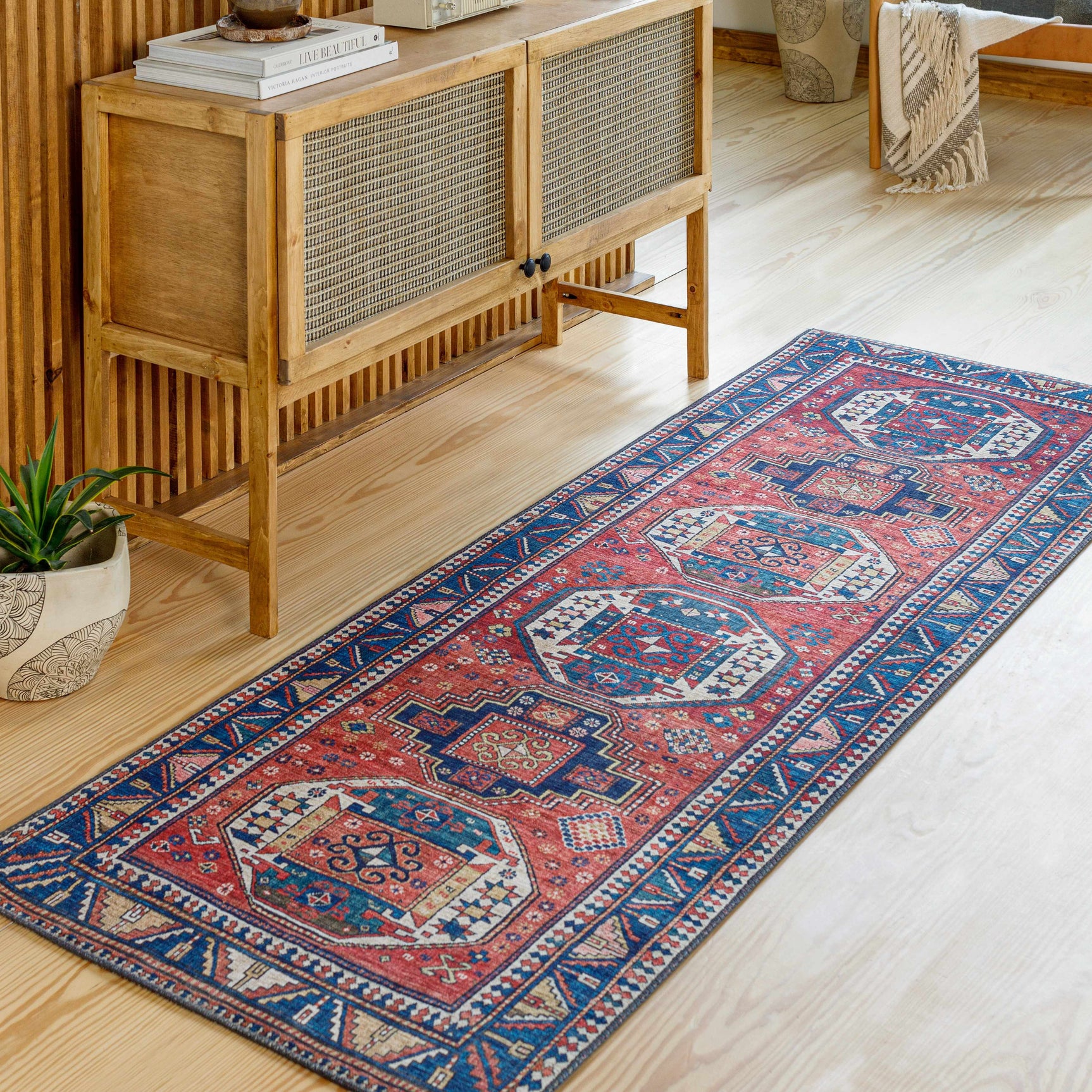 Kodiak Red&Blue Oriental Area Rug - Ornate Home