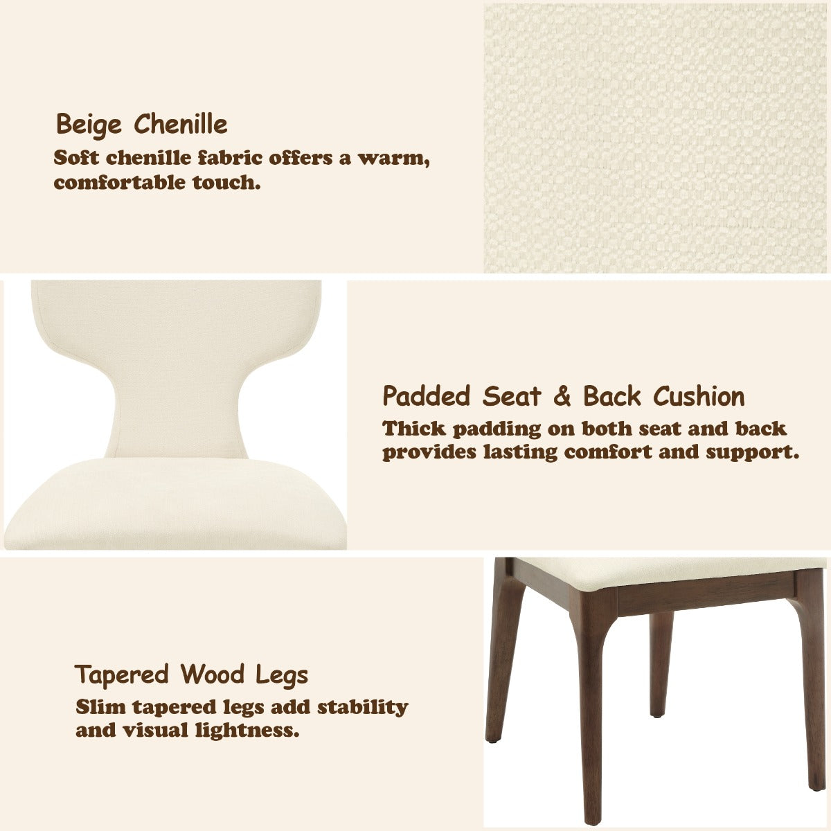 Koen Beige/Brown Oak Upholstered Side Chair (Set of 2) - Ornate Home