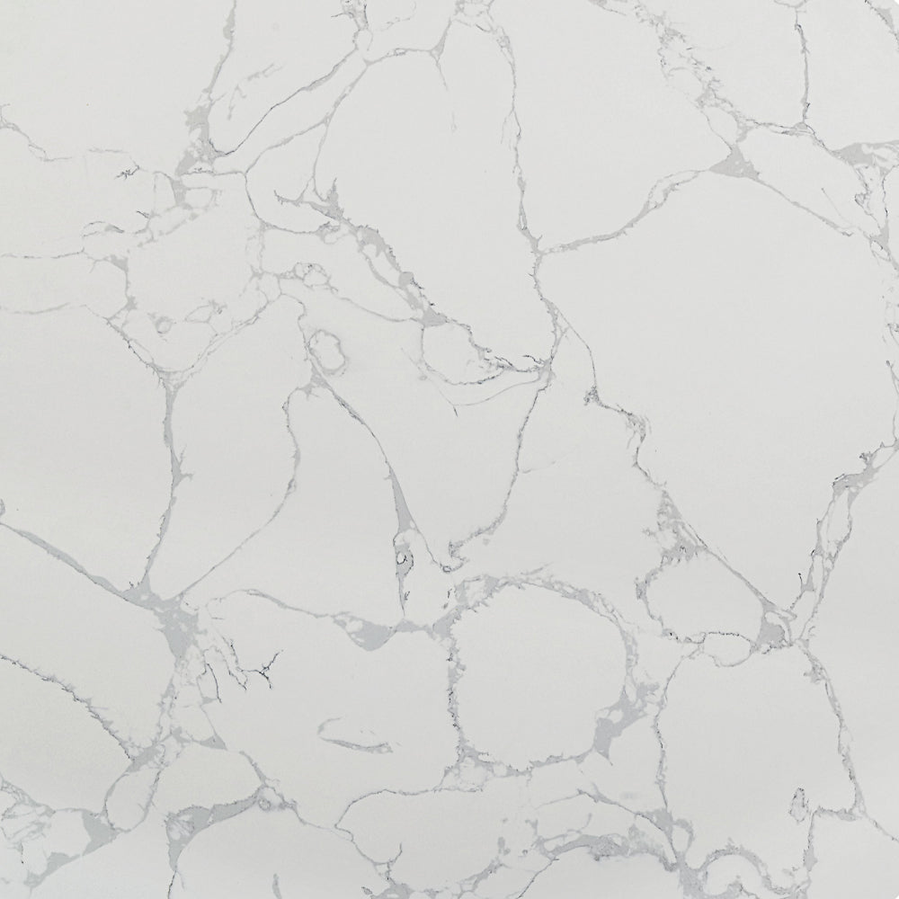 Koen Engineering Marble Top/White/Black Round Dining Table - Ornate Home