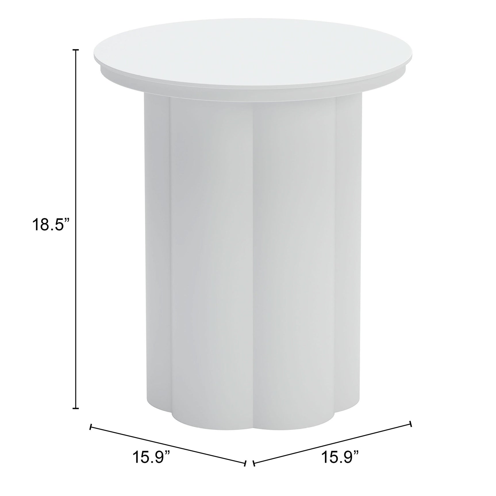 Kogur White Side Table