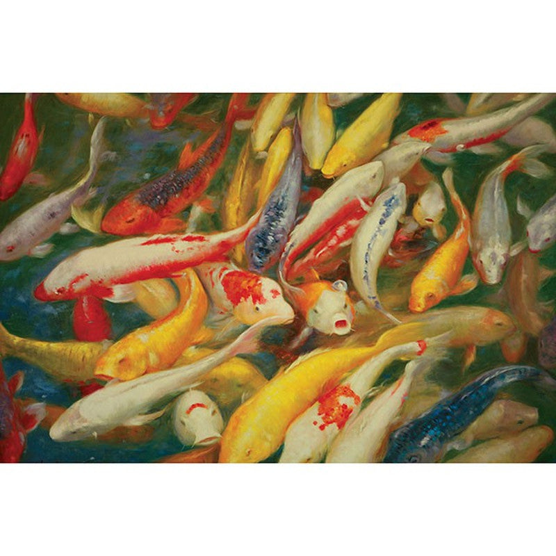 Koi Multicolor Printed Canvas Painting - Ornate Home