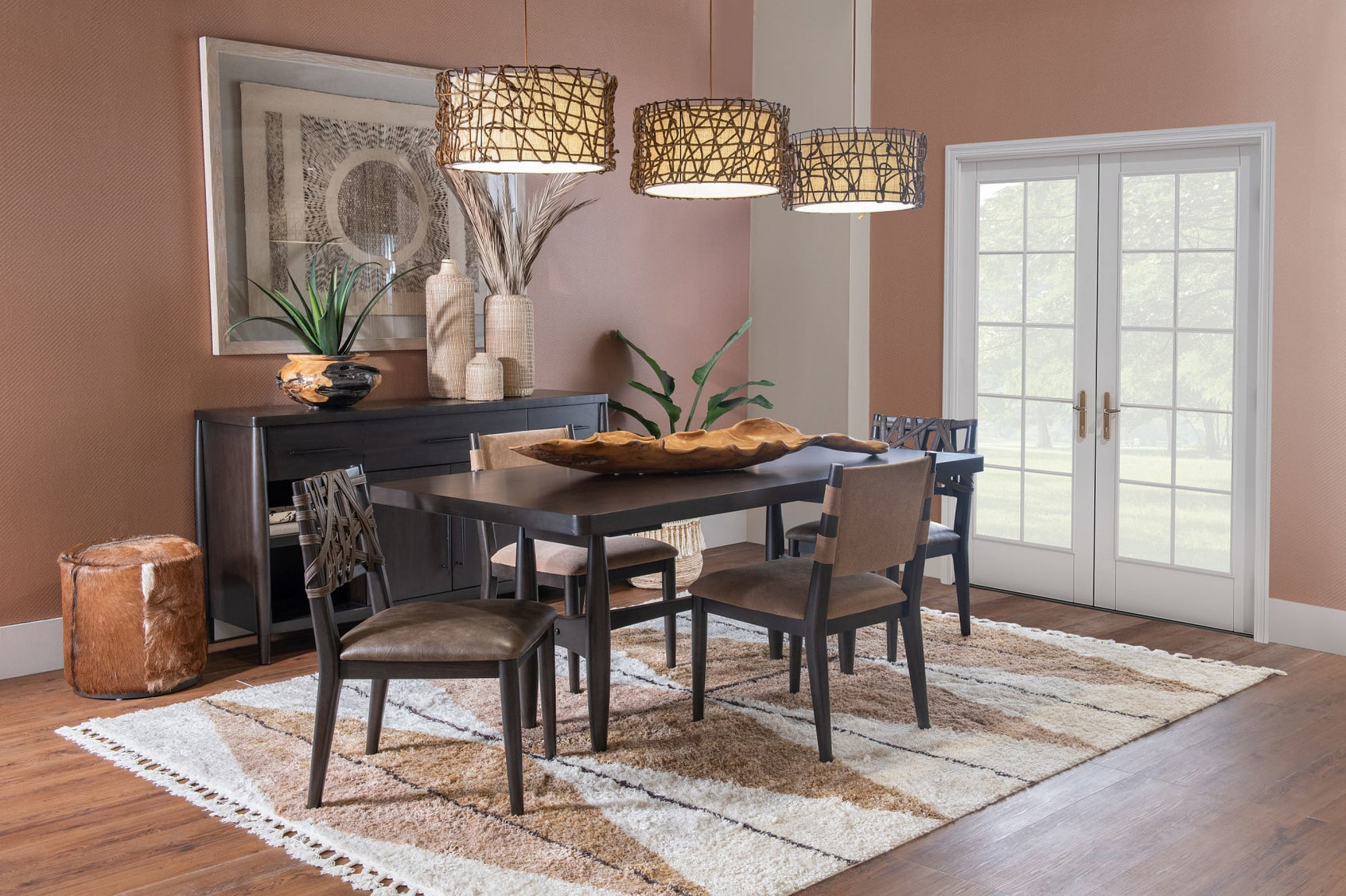 Koko Minx Synthetic Leather Dining Chair (Set of 2) - Ornate Home