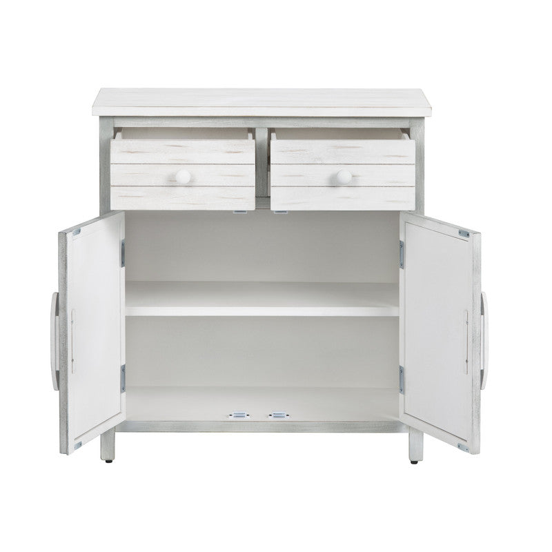 Kona Beach White/Tan Cabinet - Ornate Home
