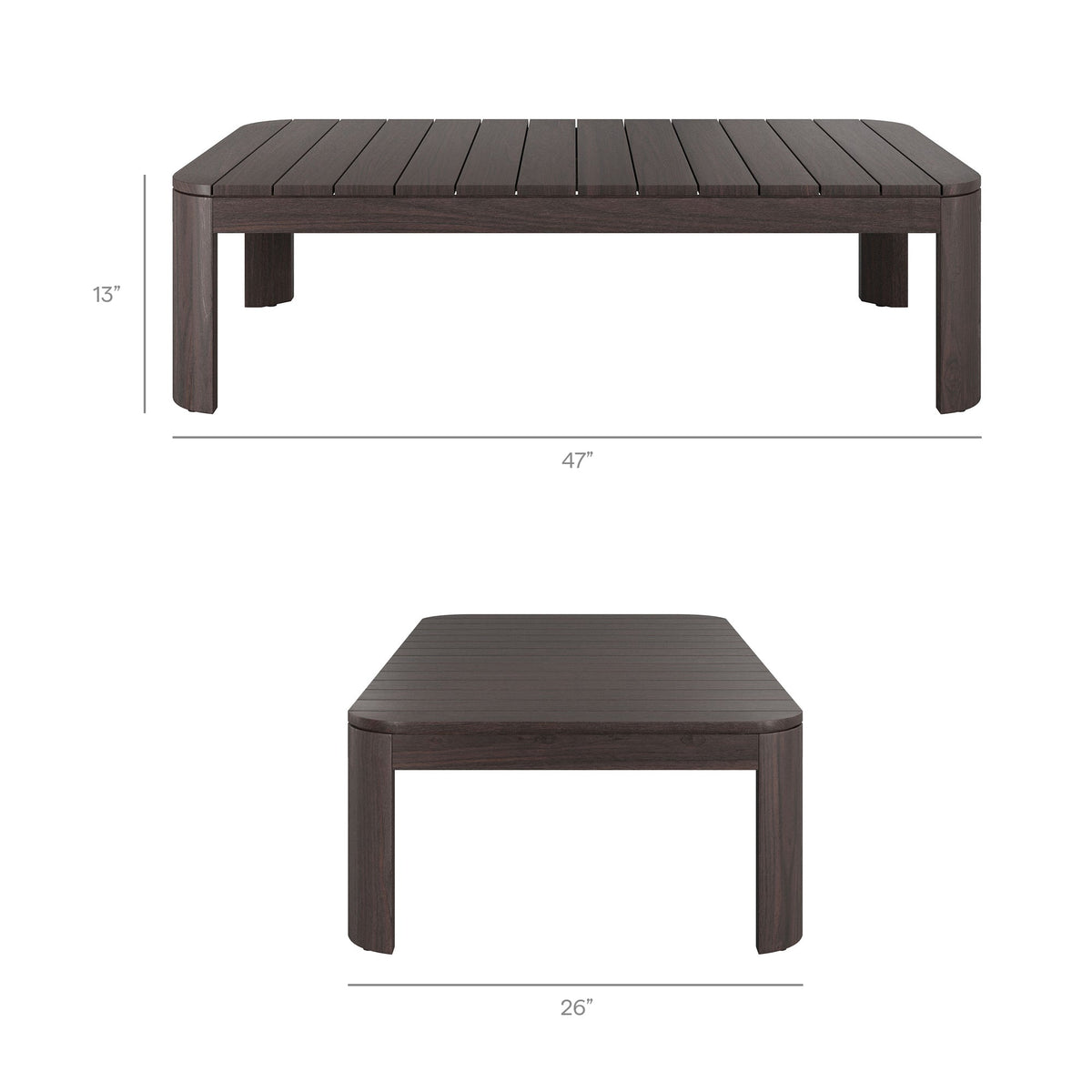 Kona Dark Brown Ash 5-Piece Outdoor Teak Wood Furniture Set