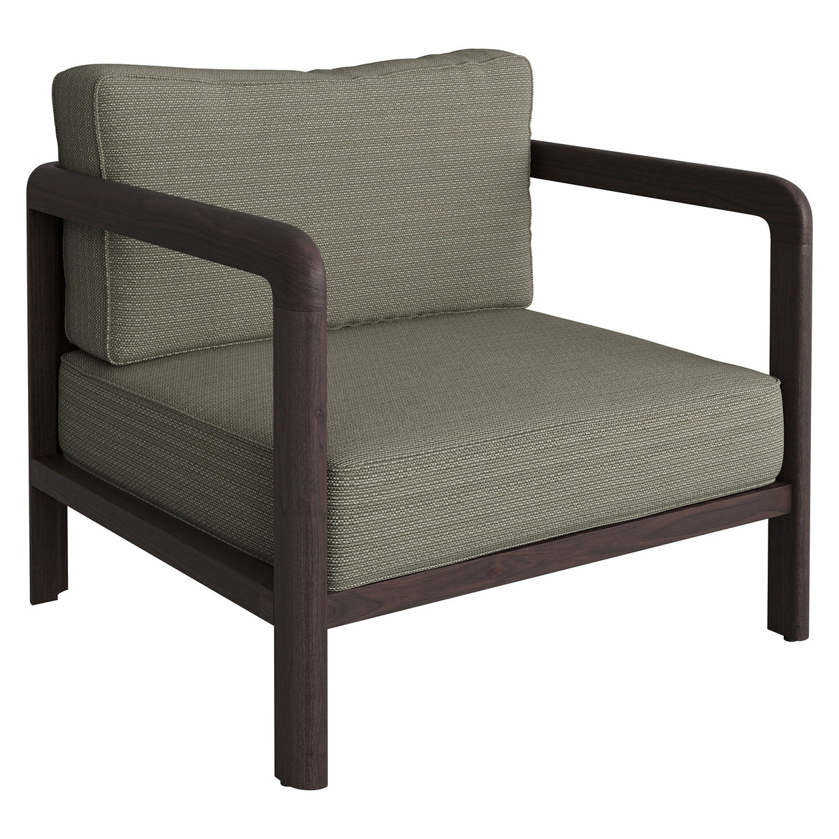 Kona Dark Brown Ash Outdoor Teak Wood Armchair