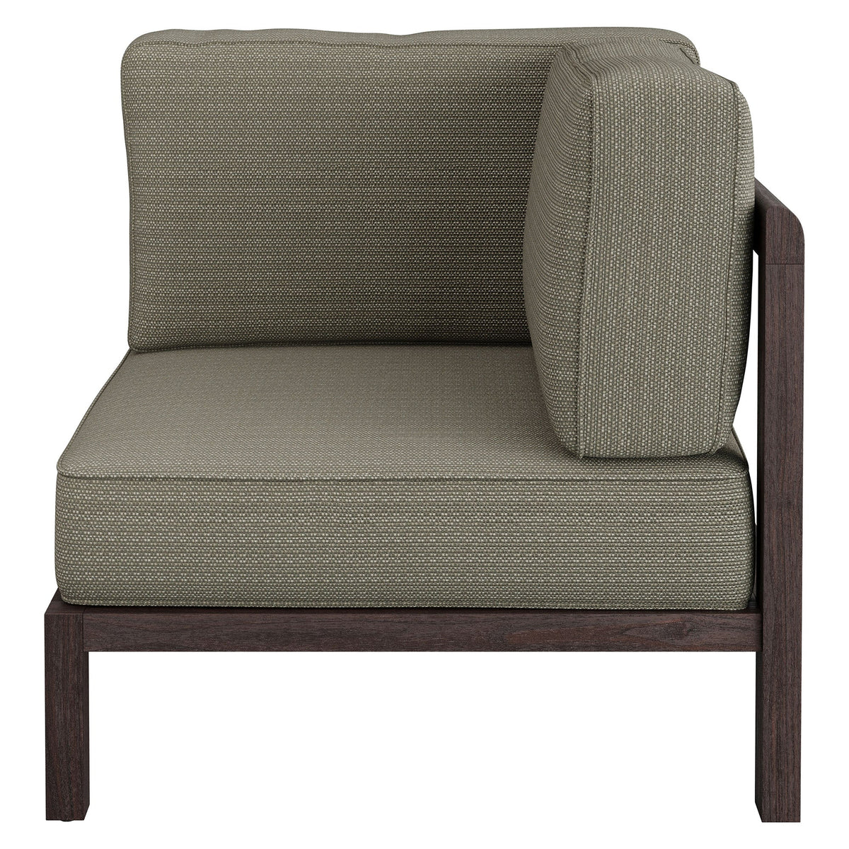 Kona Dark Brown Ash Outdoor Teak Wood Corner Modular Chair