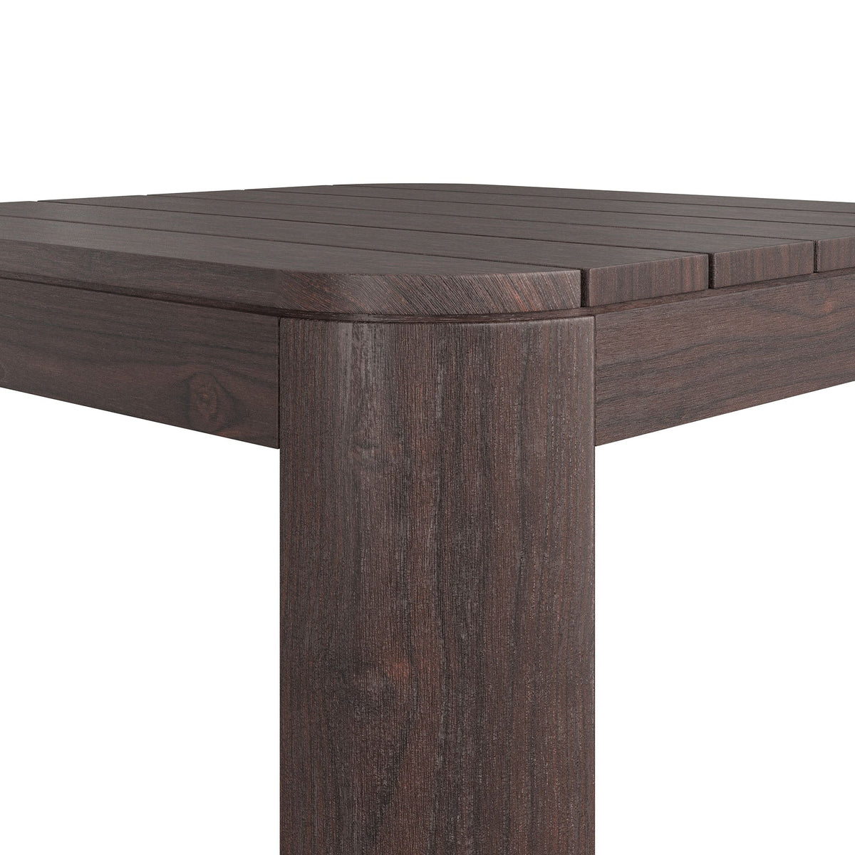 Kona Dark Brown Outdoor Teak Wood Side Table