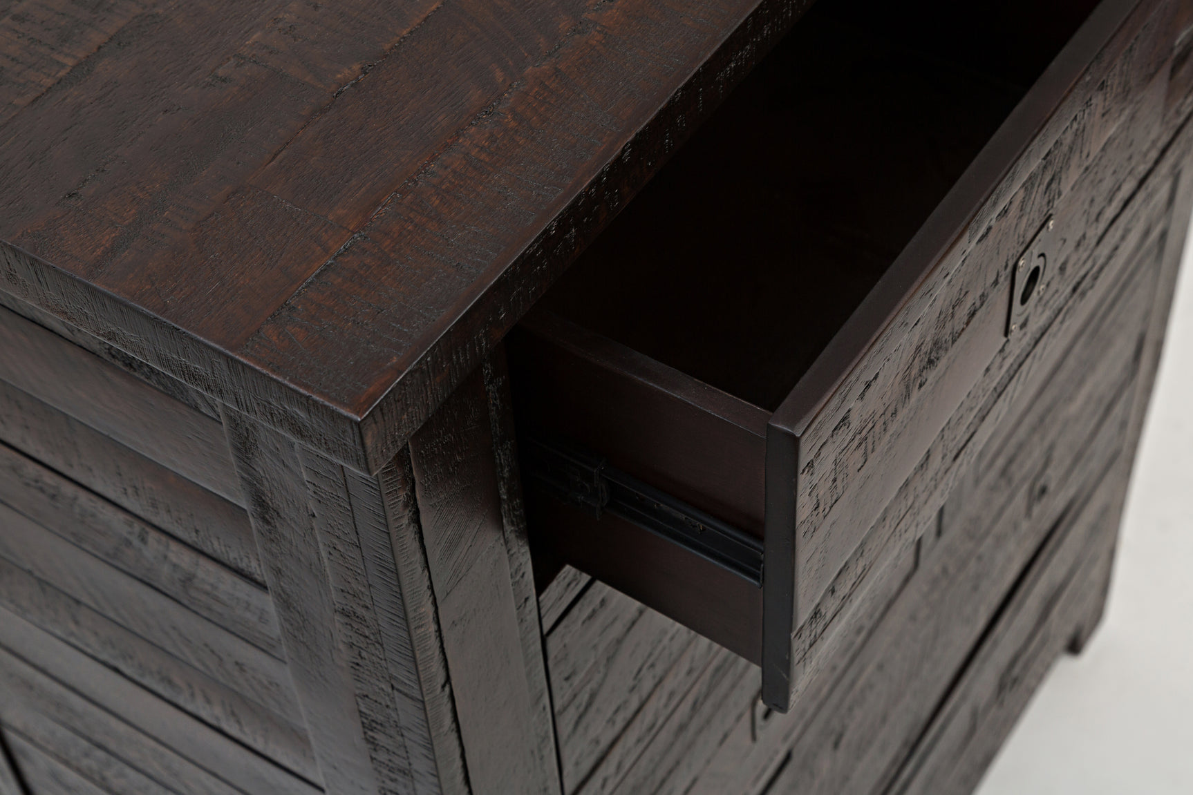 Kona Grove Dark Brown 5 Drawers and 1 Cabinet Chest - Ornate Home
