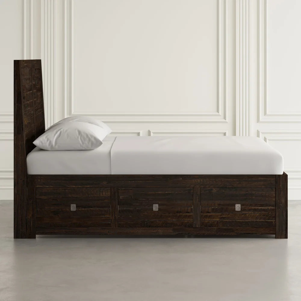Kona Grove Dark Brown Queen Storage Bed - Ornate Home