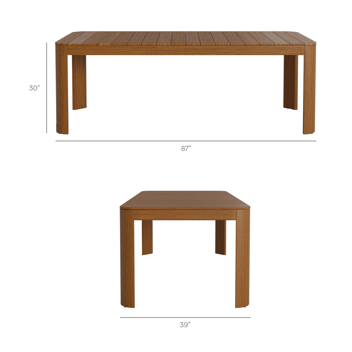 Kona Natural Sand 7-Piece Outdoor Teak Wood Dining Set