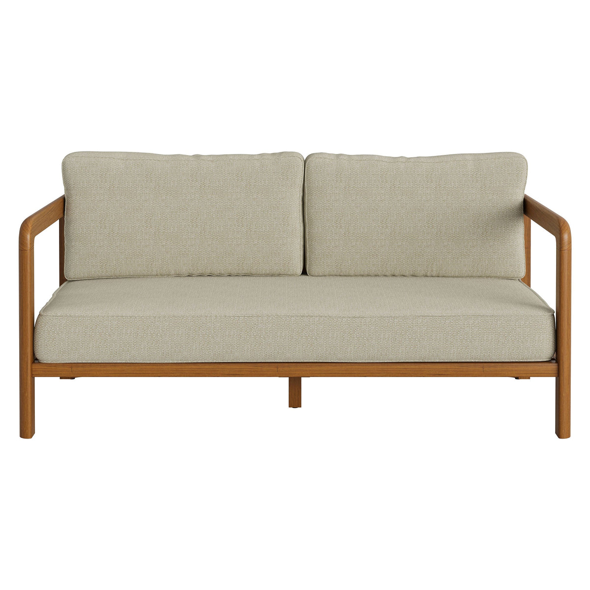 Kona Natural Sand Outdoor Teak Wood Loveseat