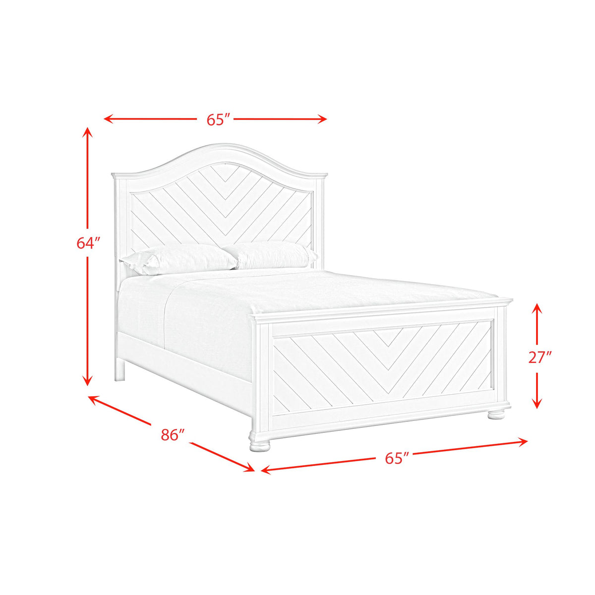 Kona White 5-Piece Queen Bedroom Set - Ornate Home