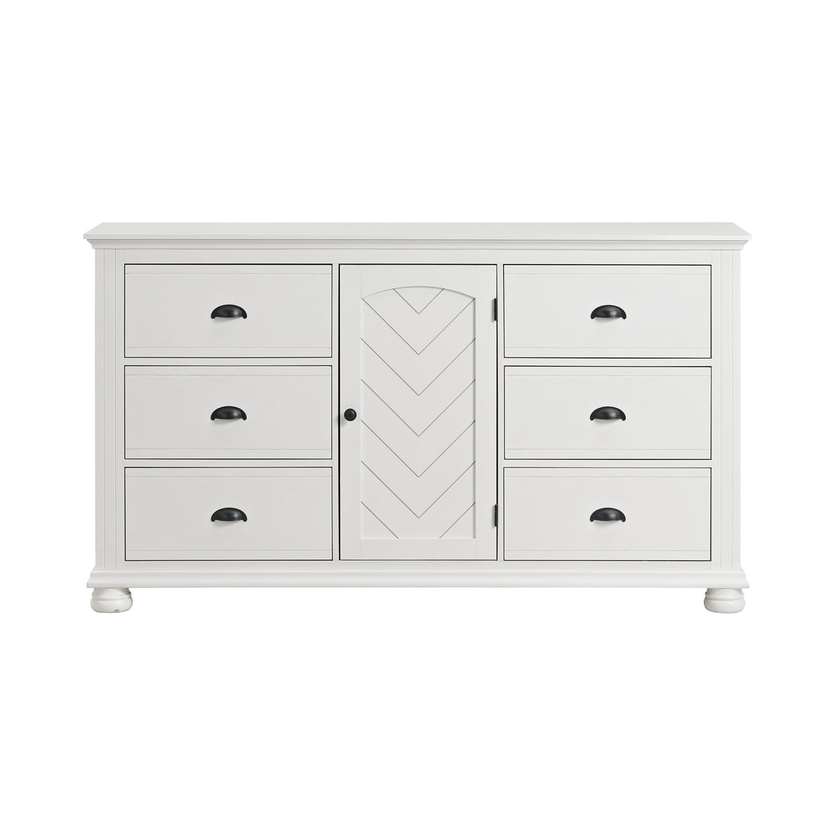 Kona White 6-Drawer Dresser - Ornate Home