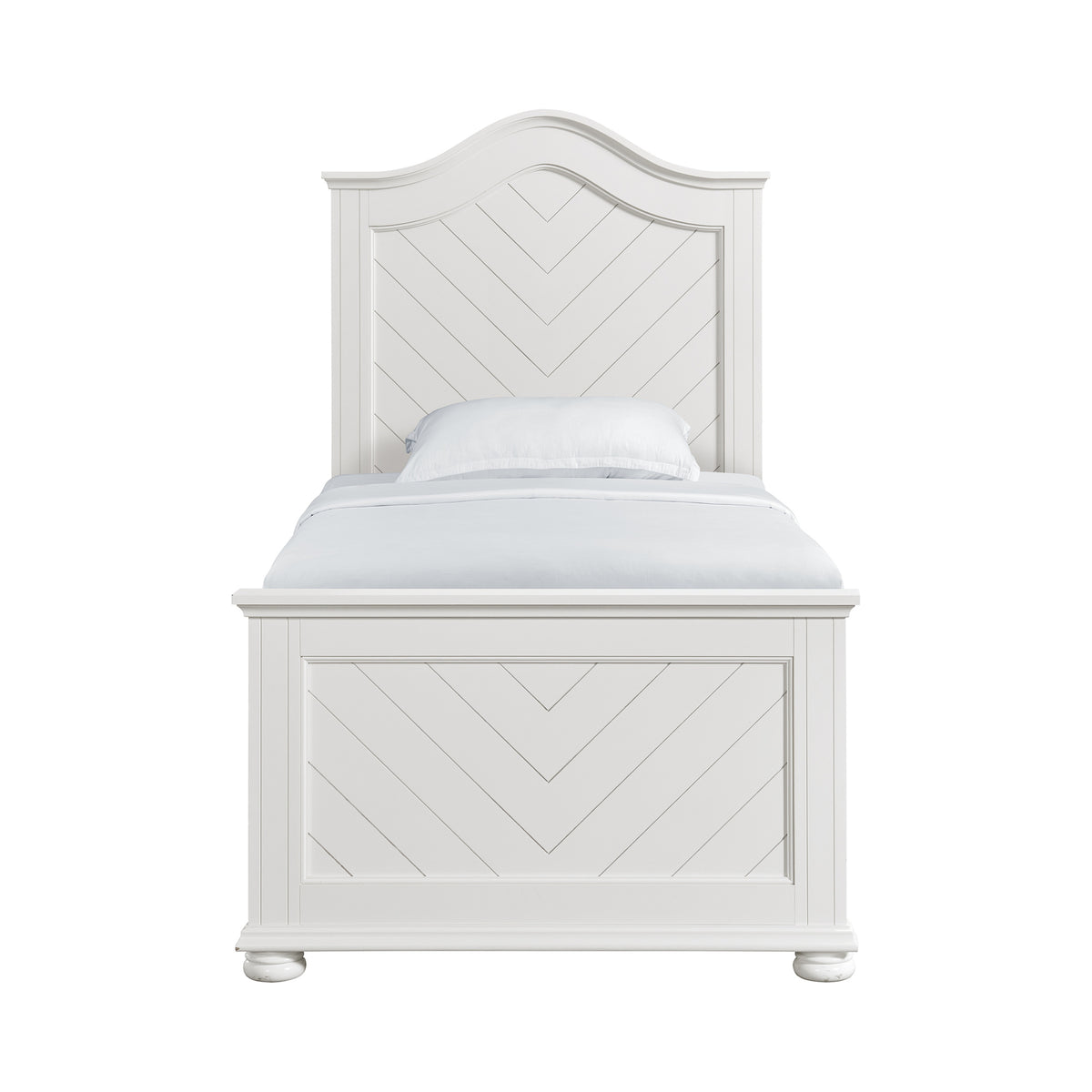 Kona White Twin Panel Bed - Ornate Home