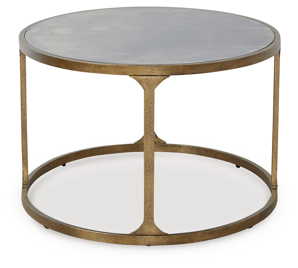 Korajane Antique Gold Oval Cocktail Table (Online Special Price) - Ornate Home
