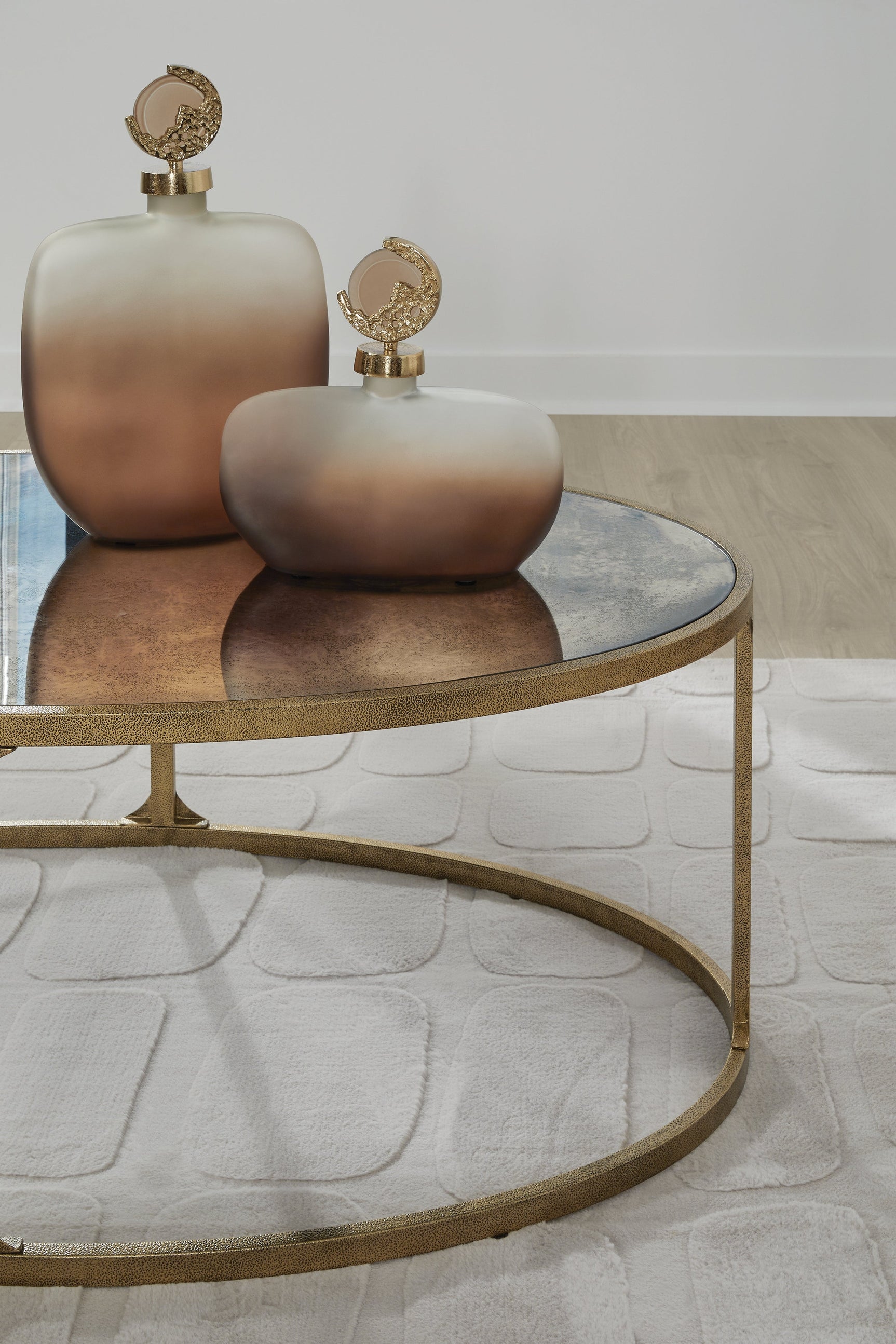 Korajane Antique Gold Oval Cocktail Table (Online Special Price) - Ornate Home