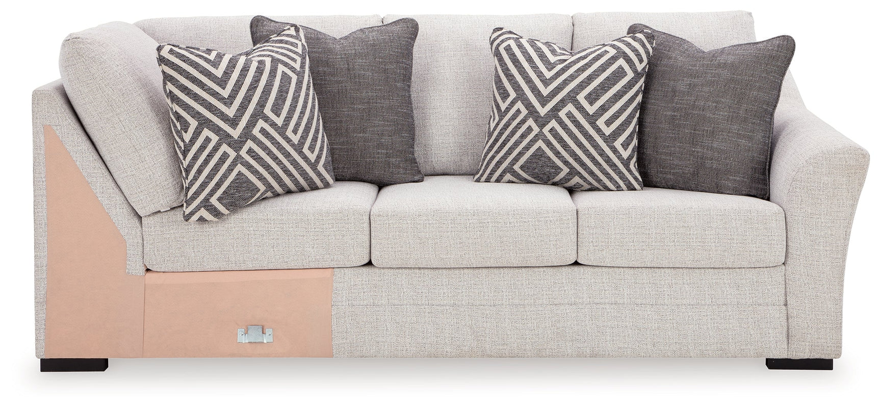 Koralynn Stone 3-Piece Sectional and Oversized Accent Ottoman (Online Special Price) - Ornate Home