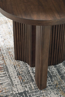 Korestone Brown Round End Table - Ornate Home