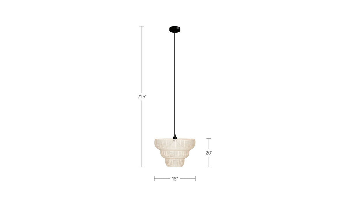 Kos Natural Pendant Lamp - Ornate Home