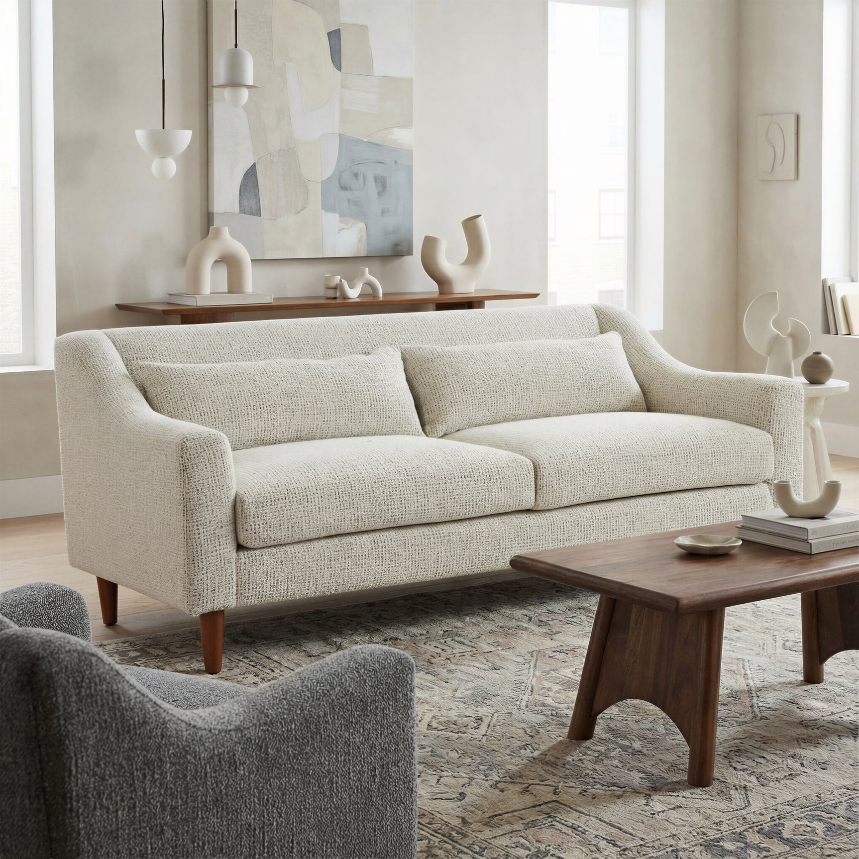 Koseli Pewter Gray Loveseat