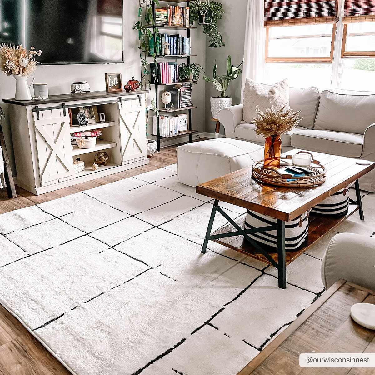 Koume Beige Maze Area Rug - Ornate Home