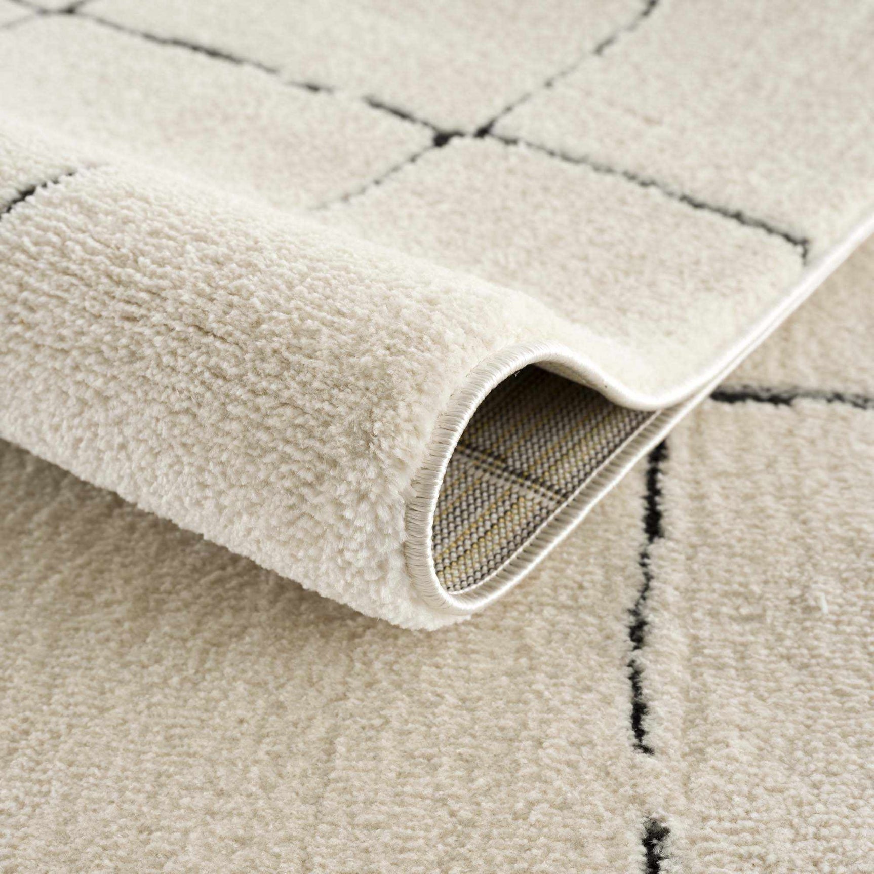 Koume Beige Maze Area Rug - Ornate Home