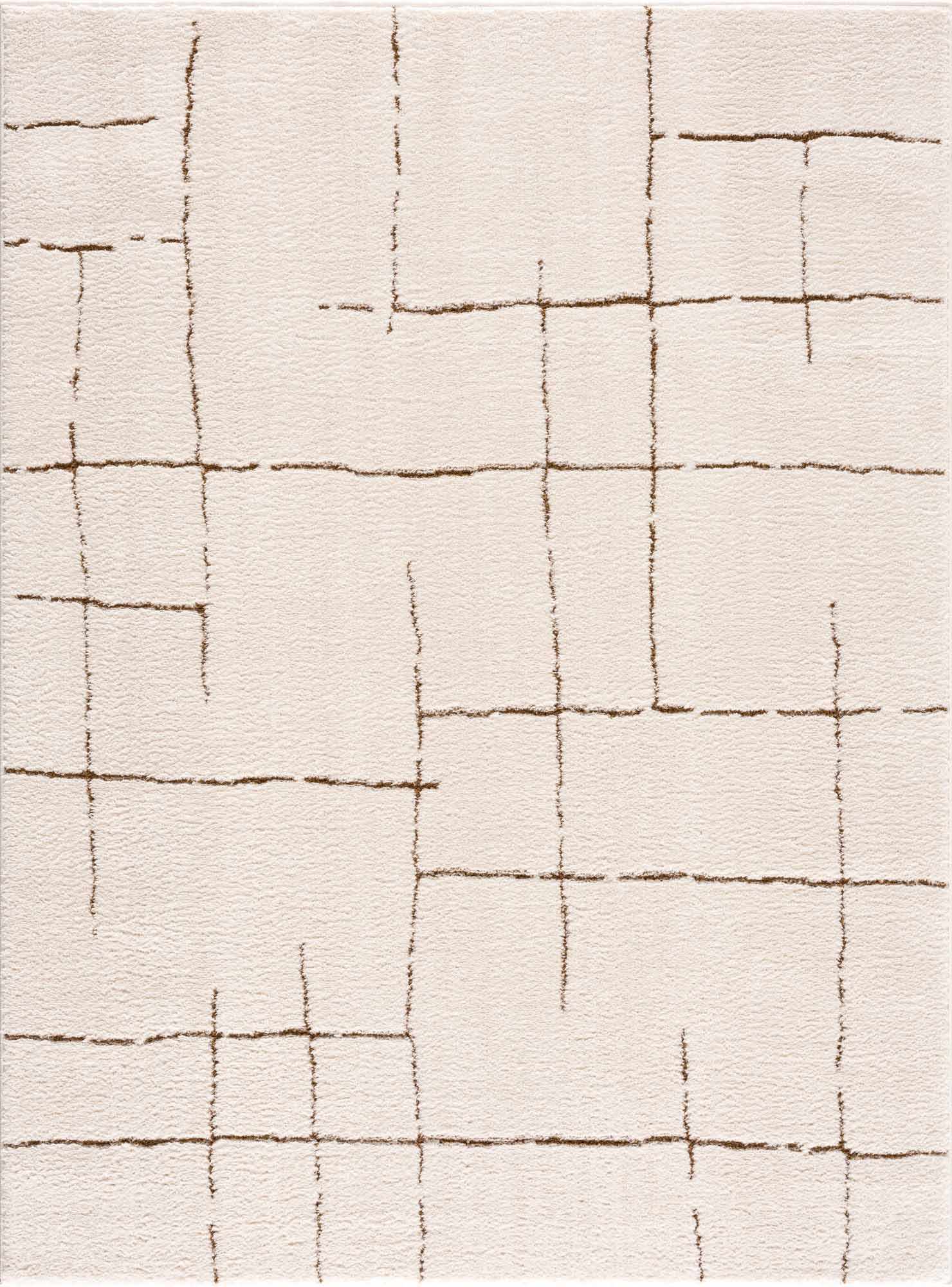 Koume Ivory & Brown Area Rug - Ornate Home