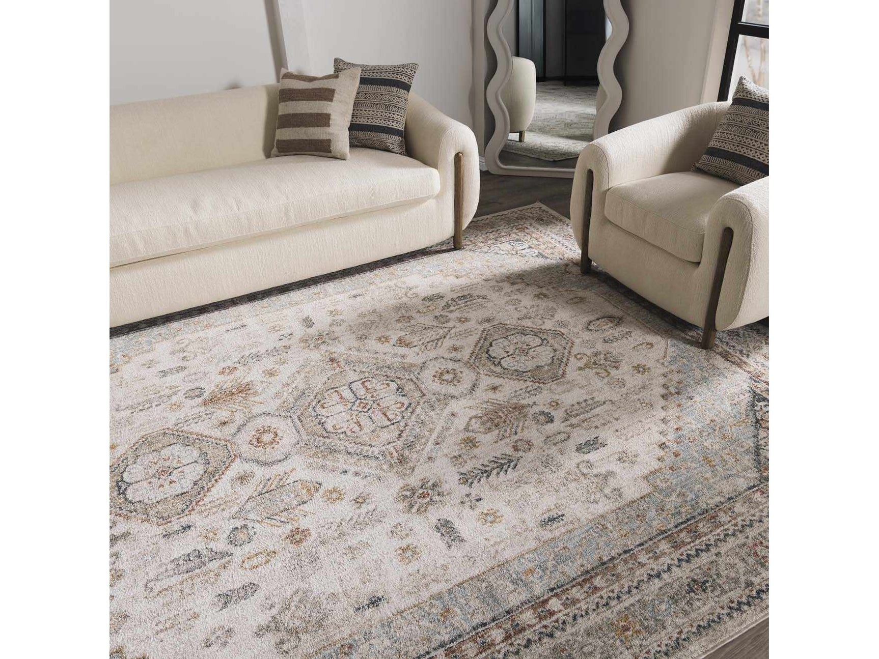 Kouta Cream Area Rug - Ornate Home