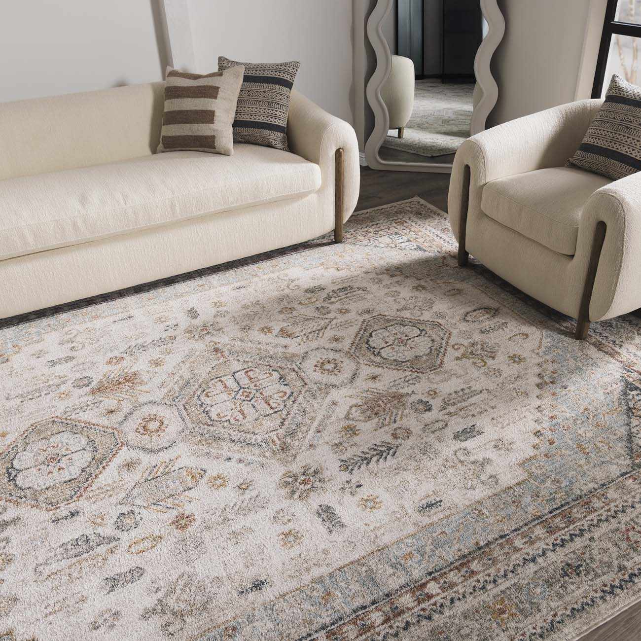 Kouta Cream Area Rug - Ornate Home