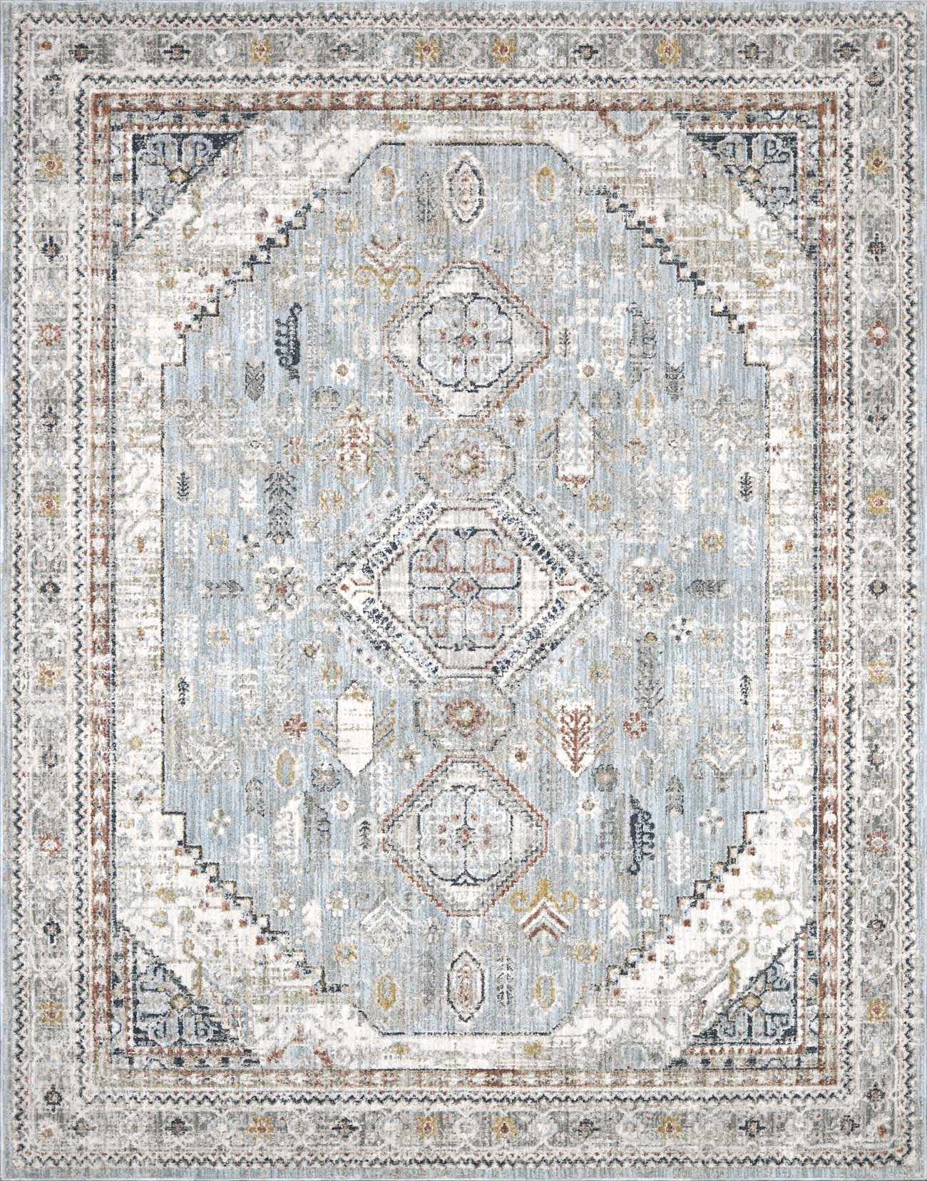 Kouta Gray Blue Area Rug - Ornate Home