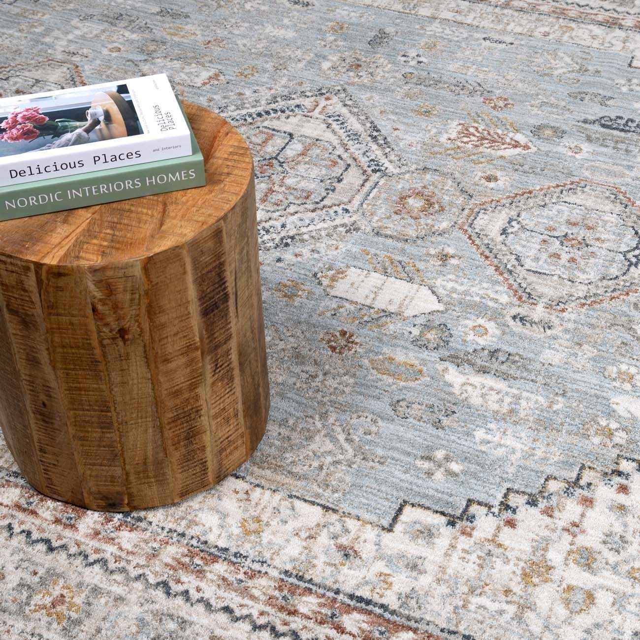 Kouta Gray Blue Area Rug - Ornate Home