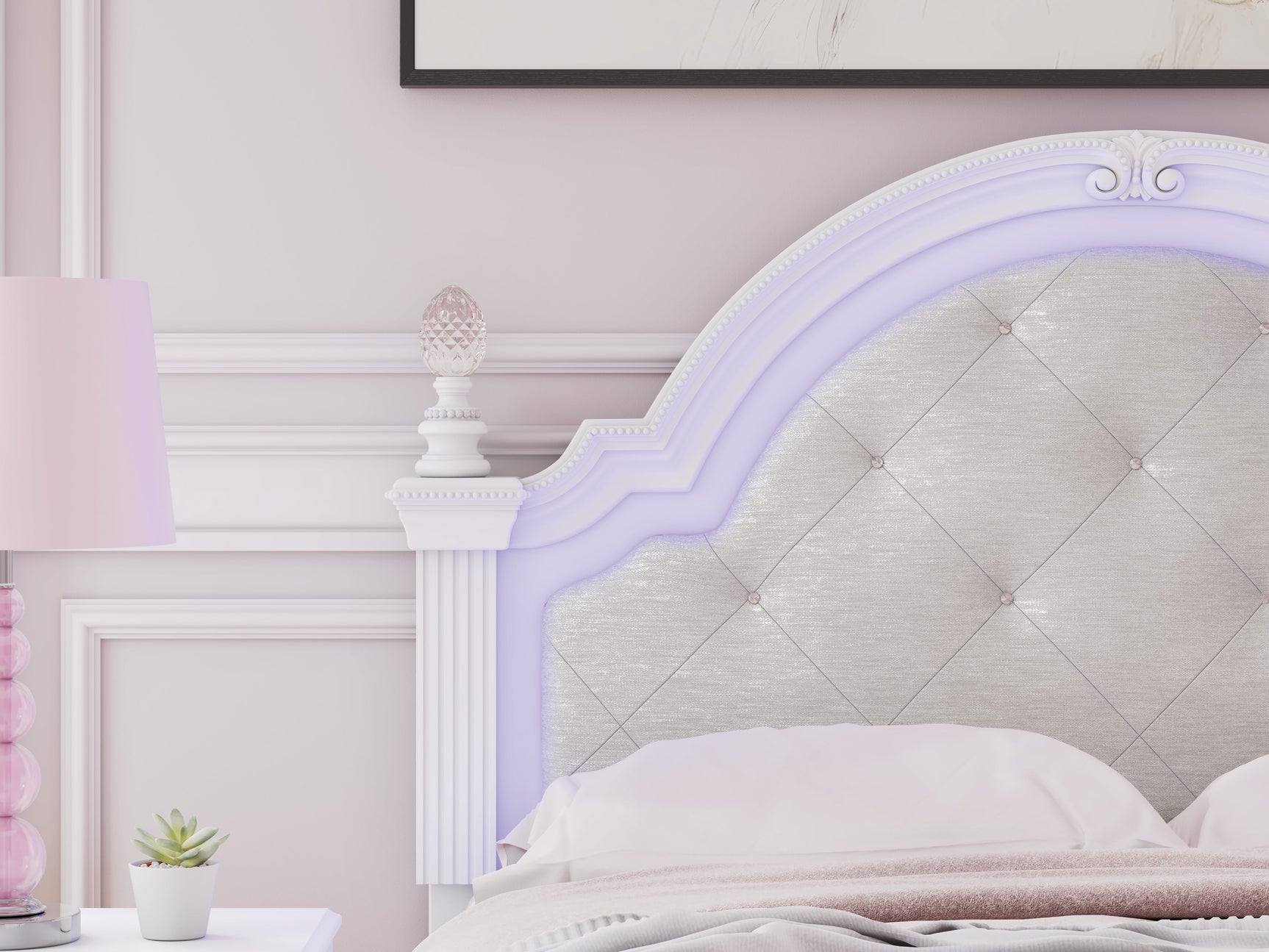 Kozlani White Full Upholstered Panel Bed (Online Special Price) - Ornate Home